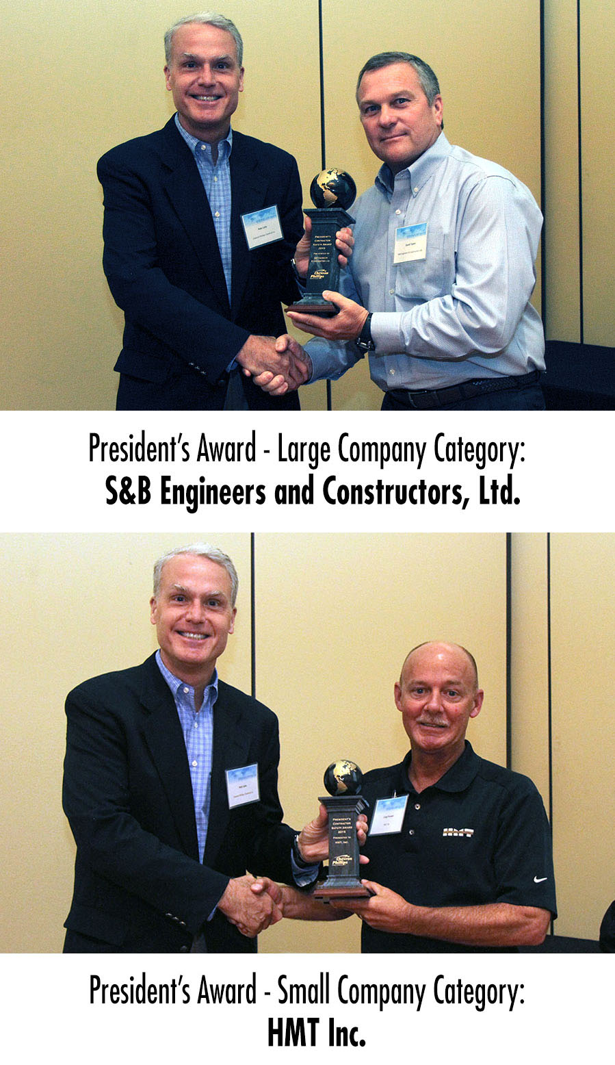  Chevron Phillips Chemical Presents its 2015 President’s Contractor Safety and Contractor Safety Excellence Awards