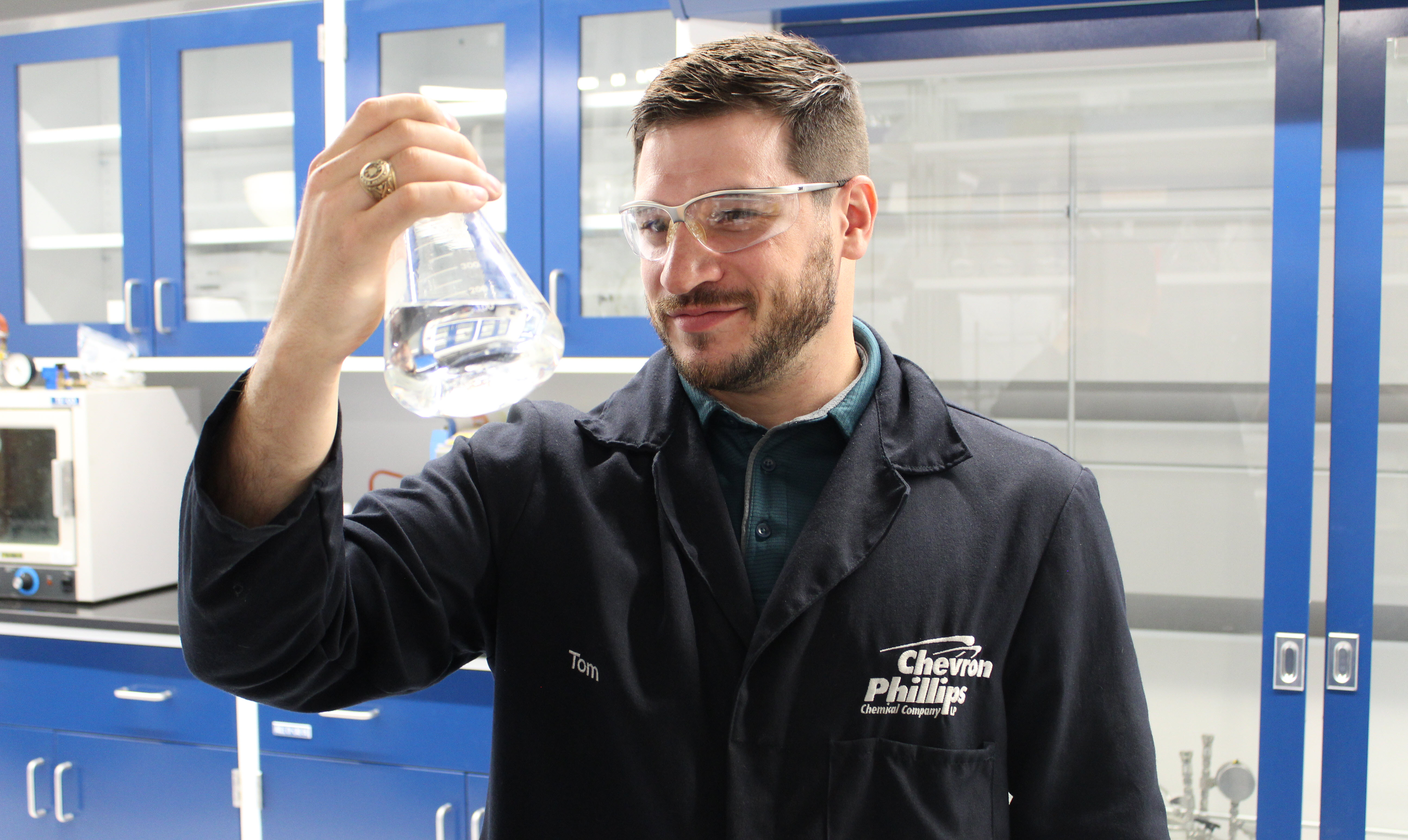 Dr. Tom with Beaker Cropped