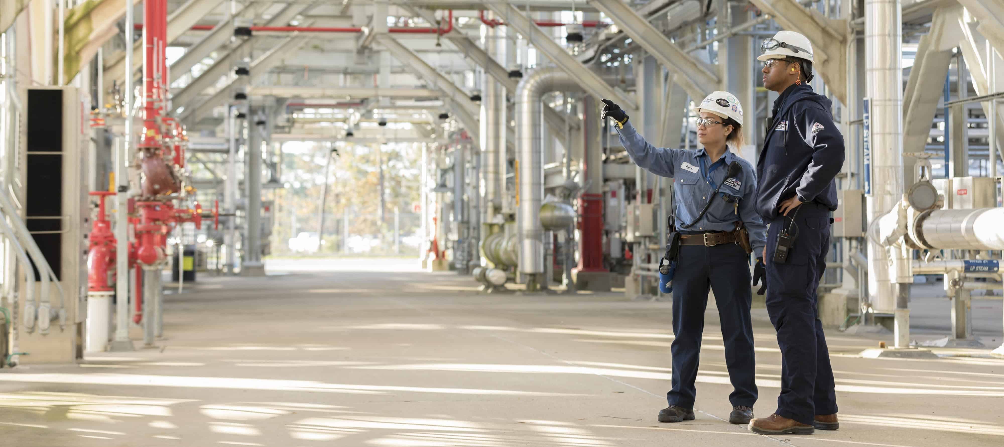 Employees working at CPChem Cedar Bayou 