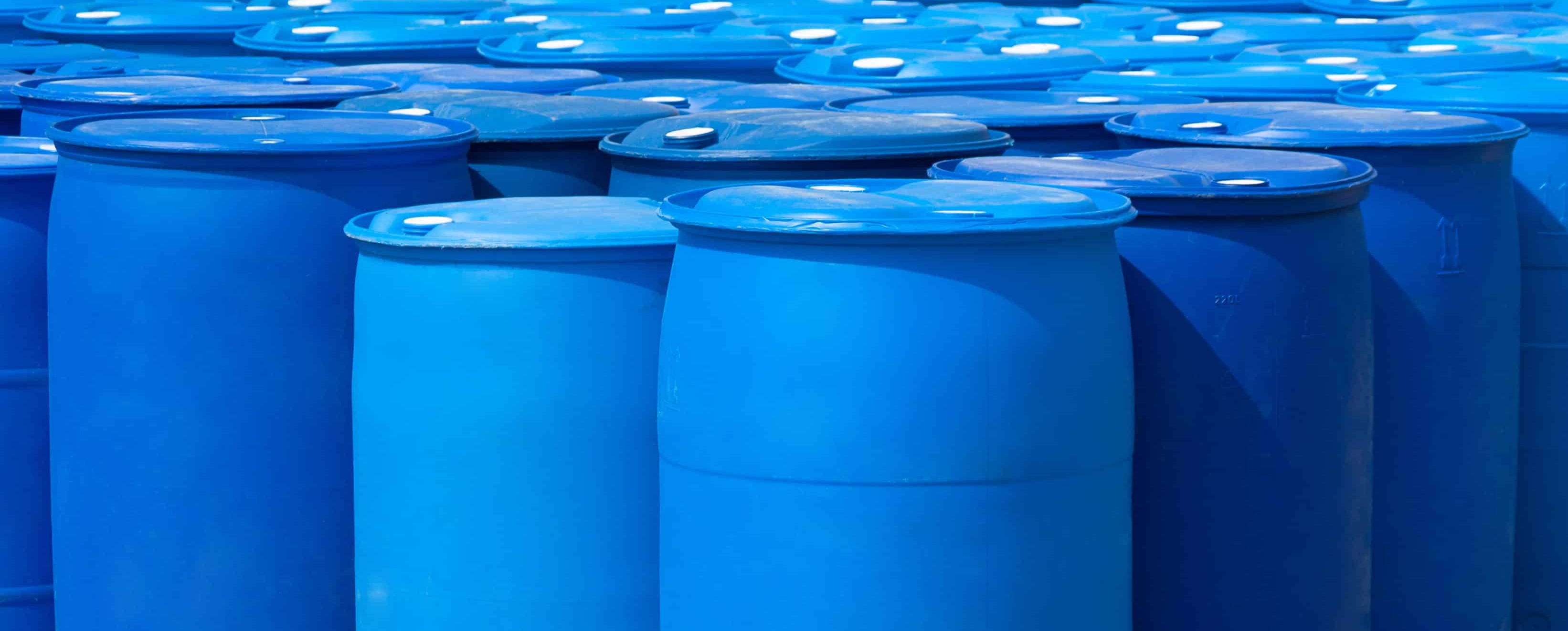 Large plastic drums 
