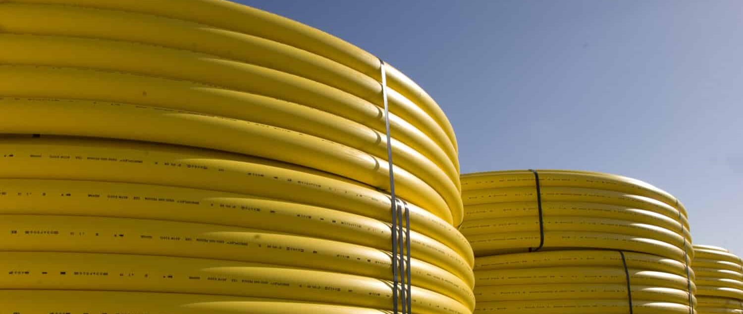 Yellow MDPE Gas Pipe