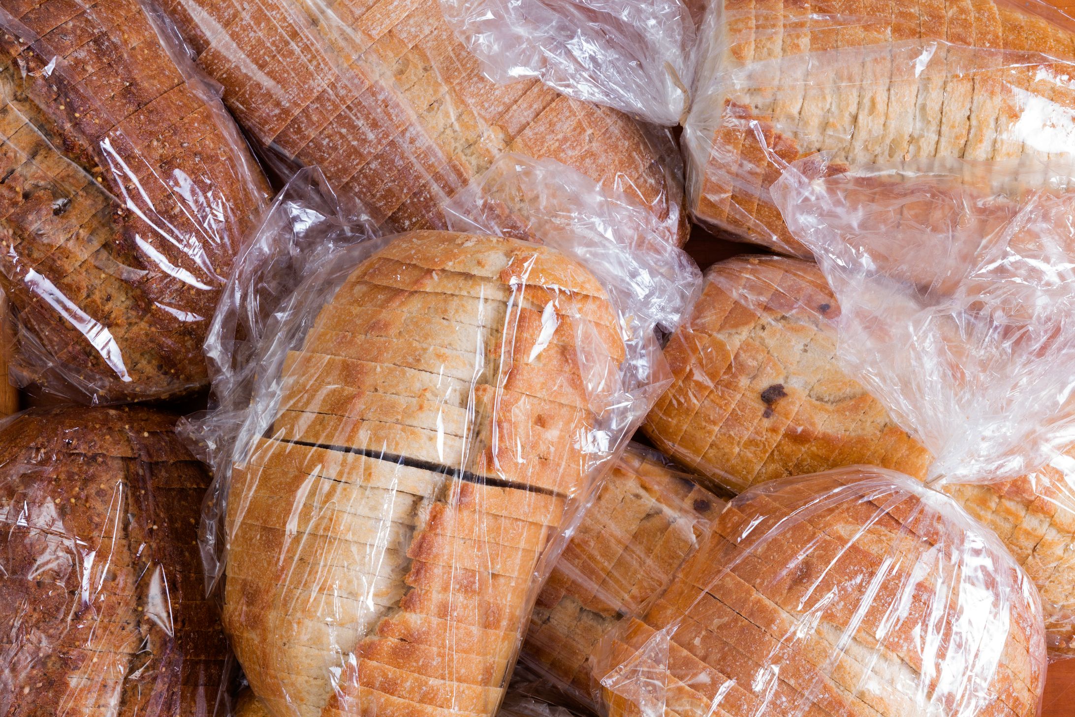 Plastic film cover bread
